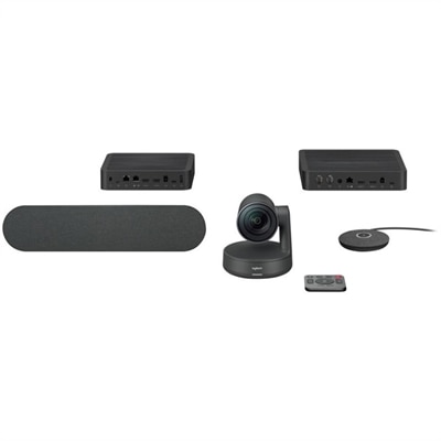 Logitech Rally Plus 4K Ultra-HD Modular Video Conferencing System, PTZ Camera, USB, For Large Rooms