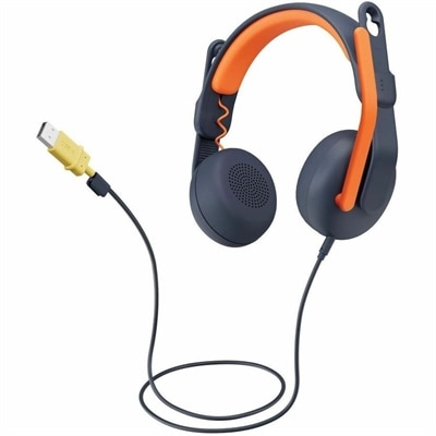 Logitech Zone Learn On-Ear Wired Headset with Microphone for Learners, Comfortable and Adjustable Fit for Kids, USB-A