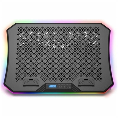 Aluratek Ergonomic USB Laptop Cooling Pad with RGB Lights