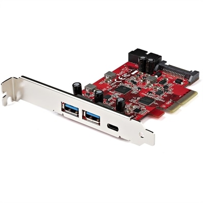 StarTech 5-Port USB PCIe Card, 10Gbps USB PCIe Card, 1 USB-C/2 USB-A, Internal Header (2x 5Gbps USB), USB C PCI Express Card, TAA