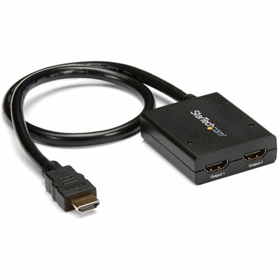 StarTech HDMI Splitter 1 In 2 Out - 4k 30Hz - 2 Port - Supports 3D video - Powered HDMI Splitter - HDMI Audio Splitter