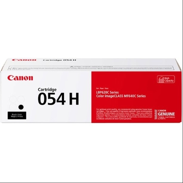 Canon 054H Original High Yield Laser Toner Cartridge - Black - 1